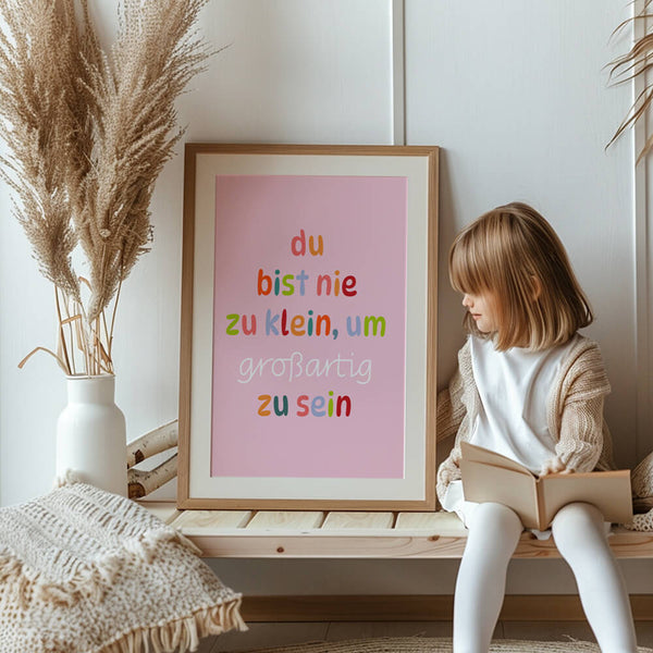 Modernes Kinderzimmer – Spruch Poster – Mädchenzimmer Dekoration