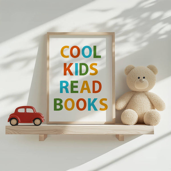 Kinderzimmer Poster – Cool Kids Read Books – Babyzimmer Wandgestaltung