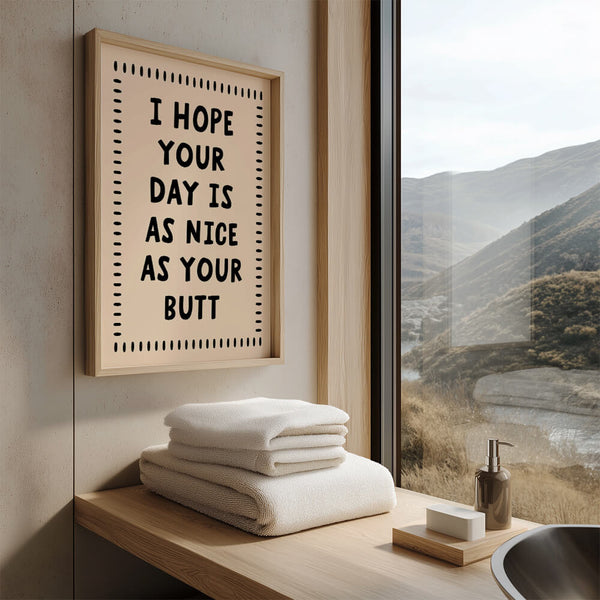 Modernes WC Poster – Sprüche Wandbild – Lustige Badezimmer Deko