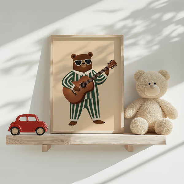 Kinderzimmer Bild – Bär Poster – Spielzimmer Deko
