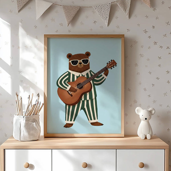 Kinder Poster – Modernes Bärmotiv – Babyzimmer Deko