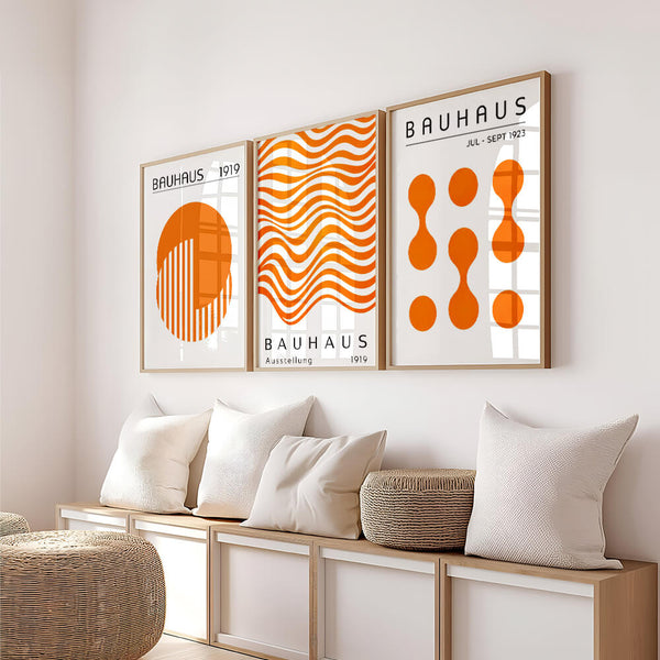 Stilvolles Poster Set – Bauhaus Wandbilder – Modernes Wohnzimmer