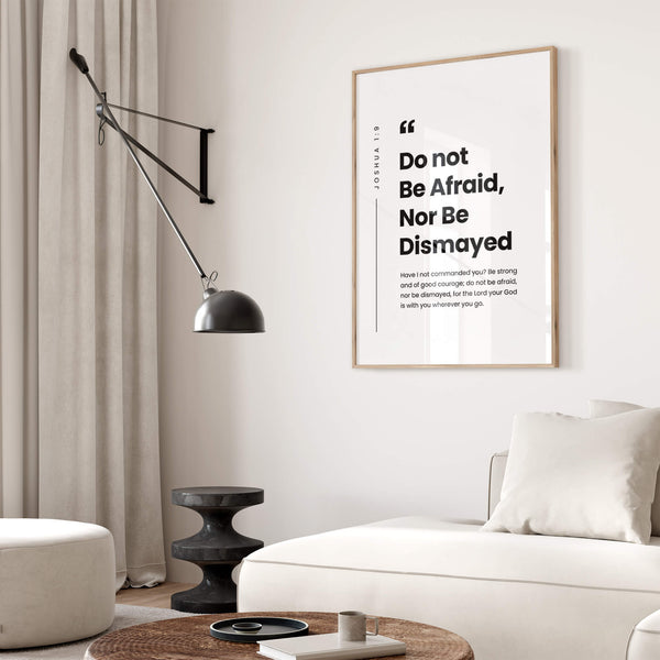 Bibelvers Poster – Joshua 1:9 – Bibelvers Typografie
