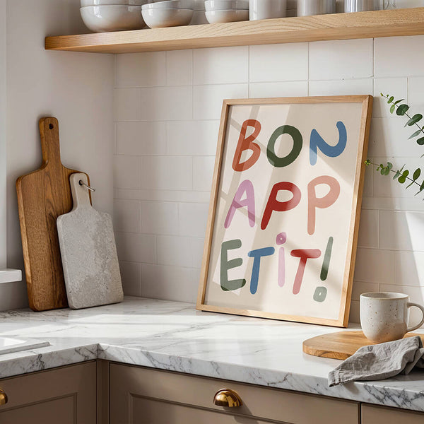 Bon Appétit Poster – Essbereich Deko – Wandbild Küche