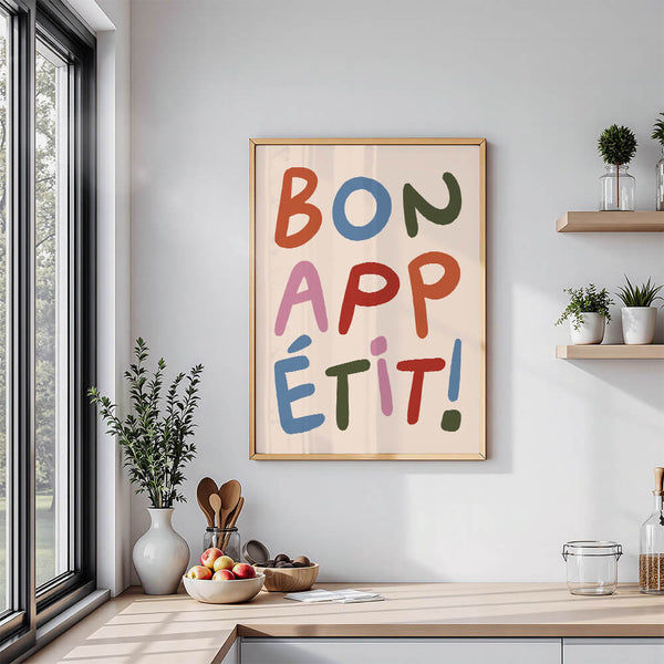 Bon Appétit Poster – Essbereich Deko – Wandbild Küche