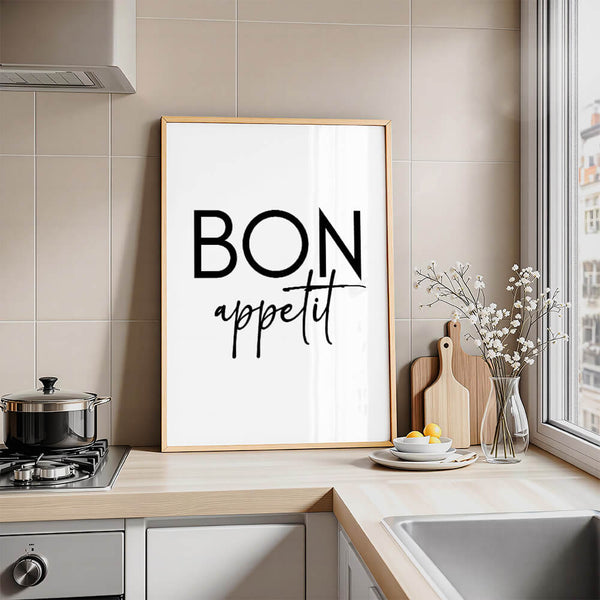 Küche Poster – Bon Appetit – Guten Appetit – Küche Bild