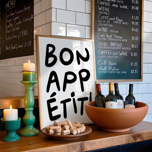 Küche Inspiration – Bon Appétit Poster – Essbereich Deko