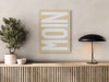 MOIN - Entrance poster - White lettering - 9 colors