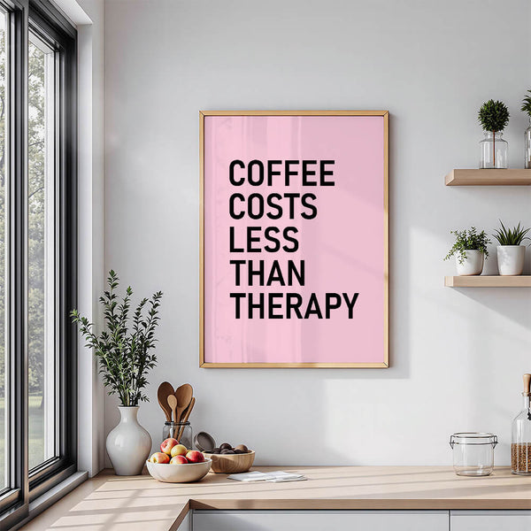 Küche Wandgestaltung – Kaffee-Spruch Poster – Küche Design