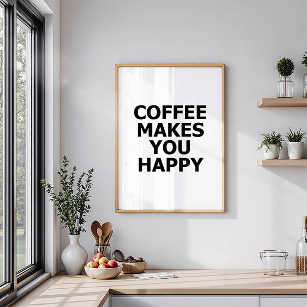 Küche Design – Kaffee Spruch Poster – Küche Inspiration