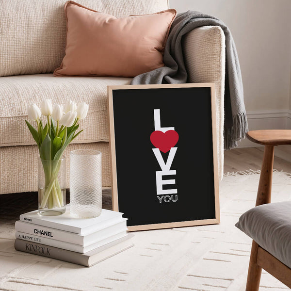 Wohnzimmer Wandgestaltung – Love Poster – Flur Einrichtung