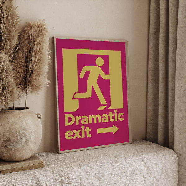 Exit Poster – Witzige Flurdekoration – Moderne Türbereich Deko