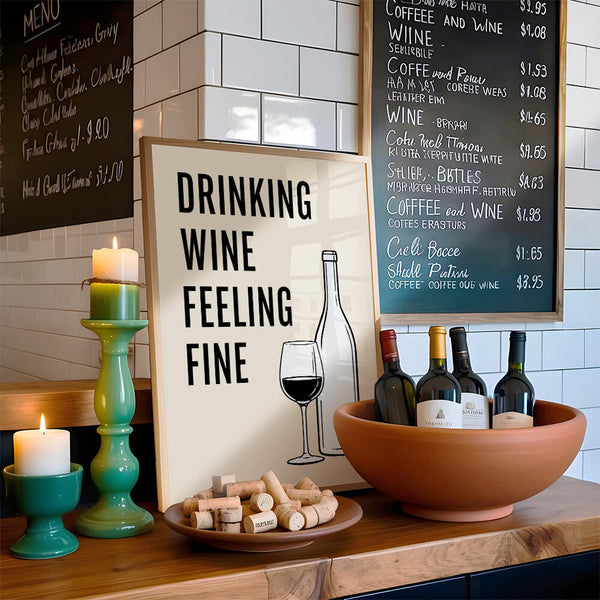 Bar Poster – Wein-Spruch Bild – Küchendeko