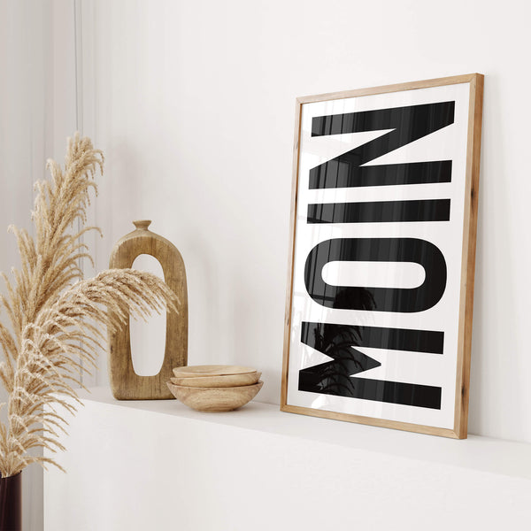 Modernes Wandbild – Typografie Wanddeko – Moin Poster