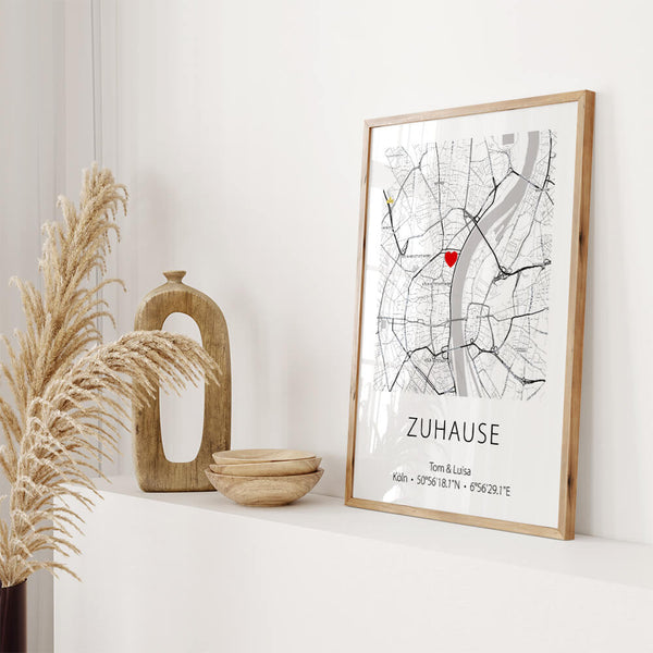 Einzugsgeschenk – Stadtplan Poster – Personalisiertes Bild