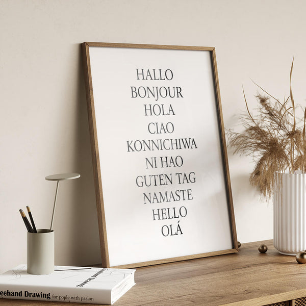 Eingangsbereich Design – Gruß Poster – Eingang Dekoration