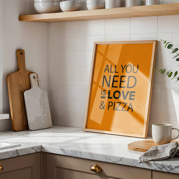 Küche Deko – Pizza Poster – Küche Wandgestaltung