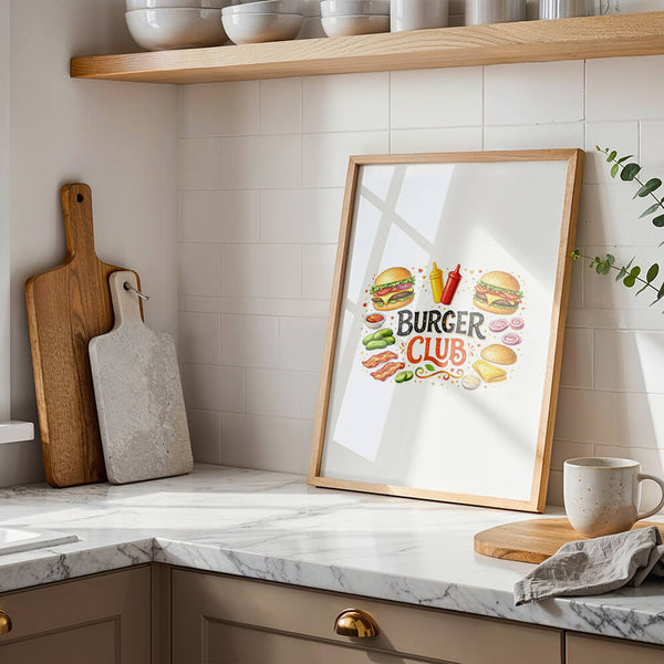 Küche einrichten – Burger Poster – Küche Inspiration