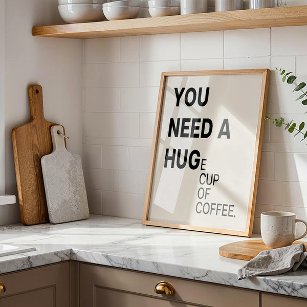 Küche Deko – Kaffee Poster – Küche Wandgestaltung