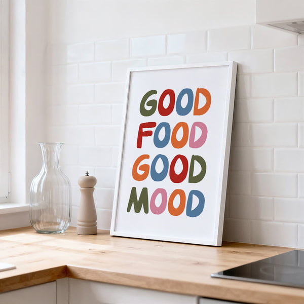 Küche Poster – Good Food Good Mood – Küche Deko