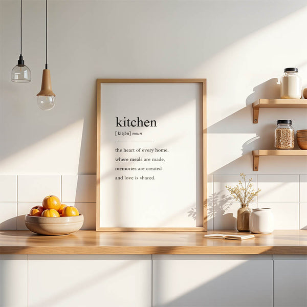 Küche einrichten – Kitchen Definition Poster – Modernes Esszimmer