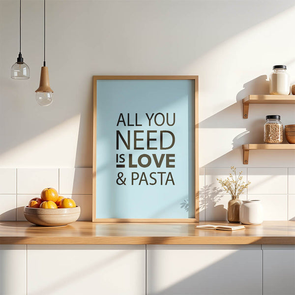 Küche Deko – Pasta Poster – Küche Einrichtung