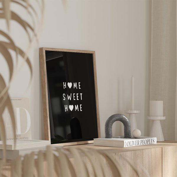 Eingang gestalten – Home Sweet Home Poster – Flur Inspiration
