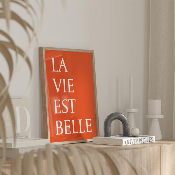 Flur Design – La Vie Est Belle Poster – Eingang Dekoration