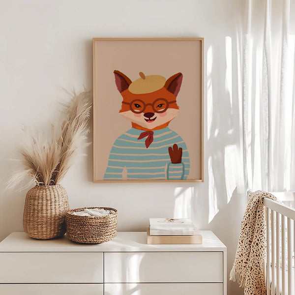 Kinderzimmer Deko – Fuchs Motiv – Babyzimmer Modern