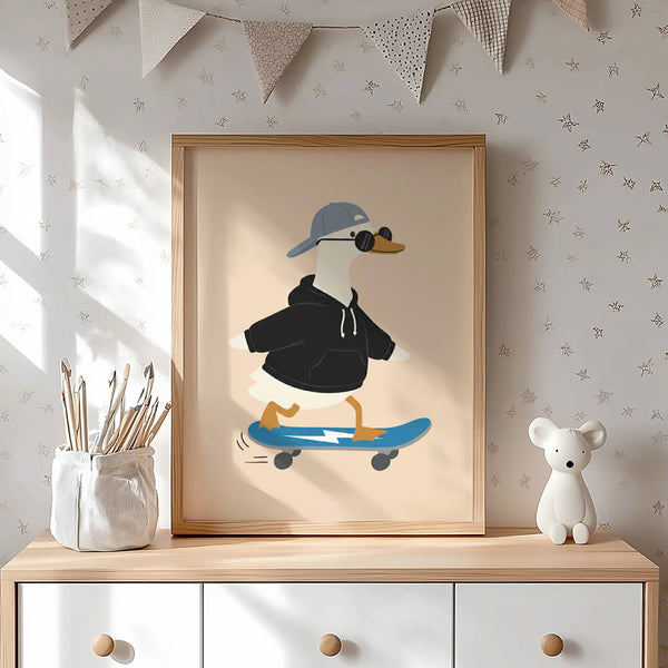 Babyzimmer Bild – Ente Motiv Poster – Kinderzimmer Deko
