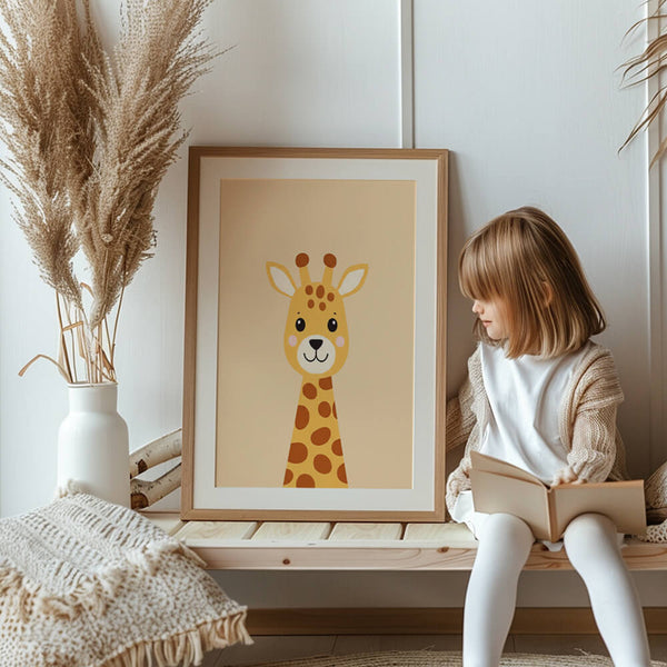 Kinderzimmer Ideen – Giraffe Poster – Babyzimmer Deko