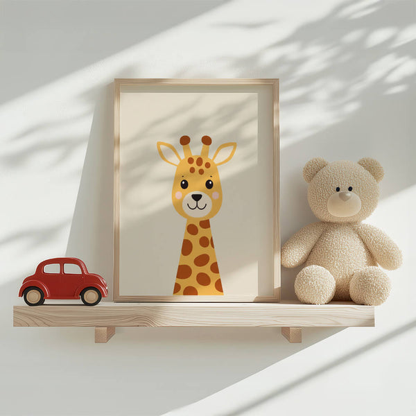 Babyzimmer Poster – Giraffe Bild – Wanddeko Kinder