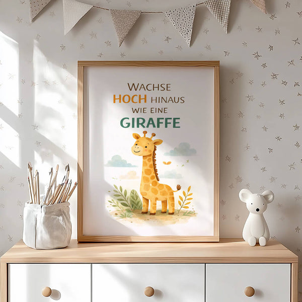 Kinderzimmer Deko – Giraffe Poster – Babyzimmer Dekoration