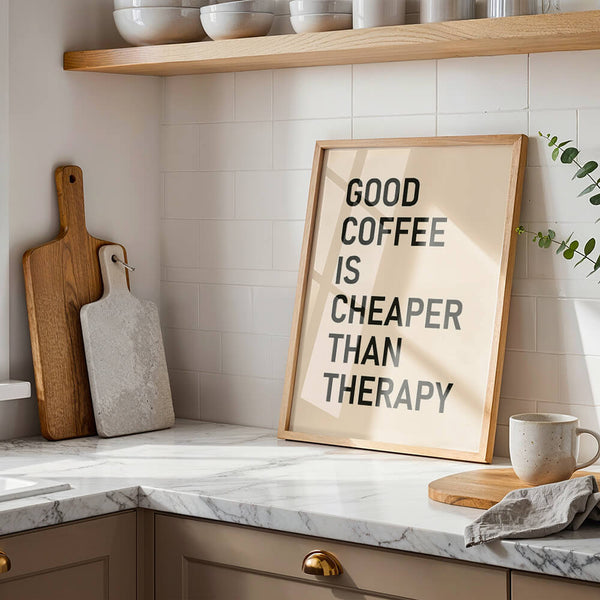 Küche Wandgestaltung – Kaffeespruch Poster – Küche Inspiration