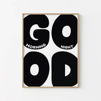 Schlafzimmer Ideen – Good Morning Good Night Poster