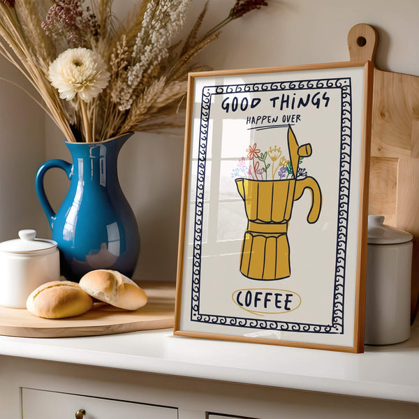 Kaffee Poster – Kreative Wandkunst – Essbereich Ideen