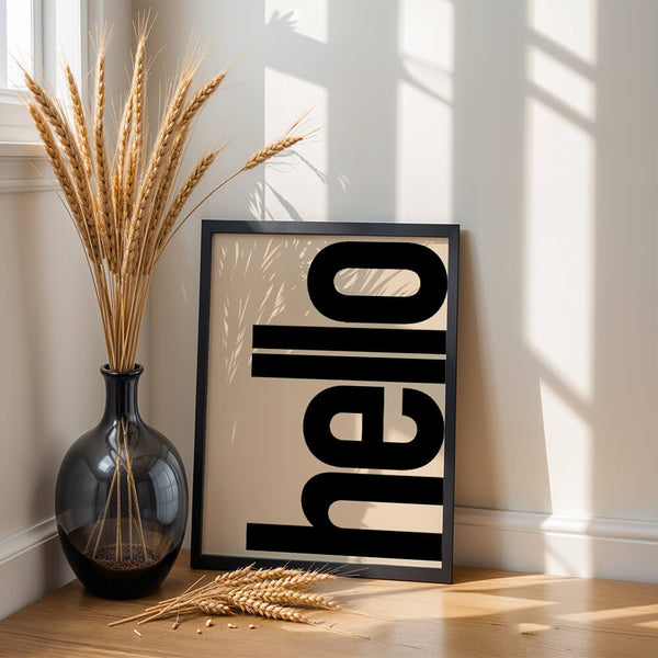 Hello Poster - Eingangsbereich Bilder - Willkommen Poster - Flur Bild