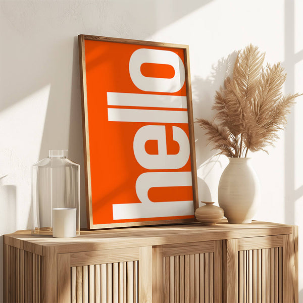 Hello Poster - Eingang Bilder - Willkommen Poster - Flur Bild