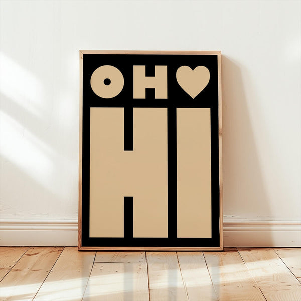 Eingangsbereich Wandgestaltung – Typografie OH HI Poster – Eingangsbereich Design