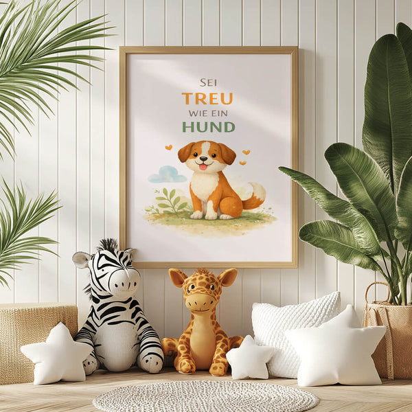 Kinderzimmer Bilder – Hund Poster – Kinderzimmer Ideen