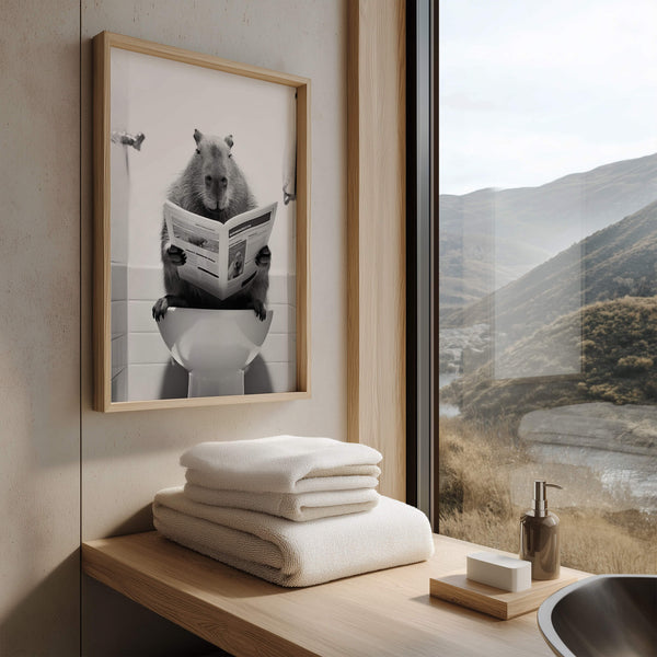 Witziges Badezimmer Poster – Humorvolle Wanddeko – Toilette Poster