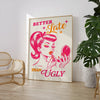 BETTER LATE THAN UGLY - Weiß/Pink/Orange
