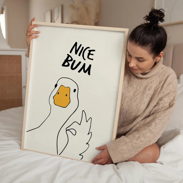 Nice Bum Poster – Badezimmer Poster – Witziges Poster