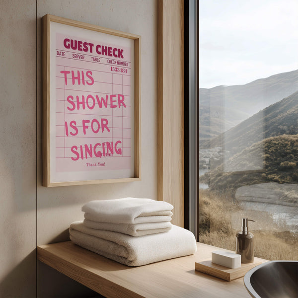 Bathroom Poster – This Shower Is for Singing – Toilet Decor