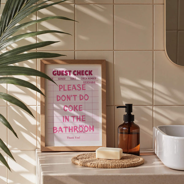 WC Poster – Typography Poster Ba – Humorous Wall Decor