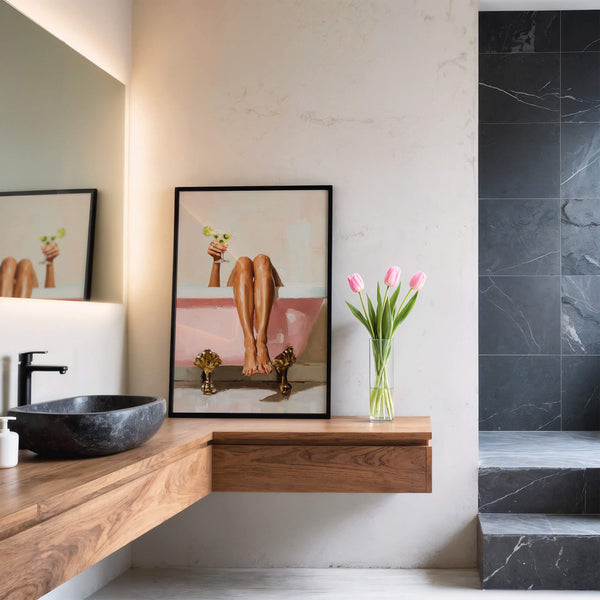 Badezimmer Poster – WC Wandbild – Stilvolle Badezimmer Dekoration