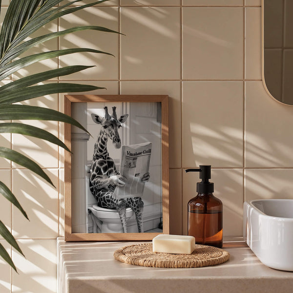 Badezimmer Deko – Tierisches Motiv – Lustiges Wandbild