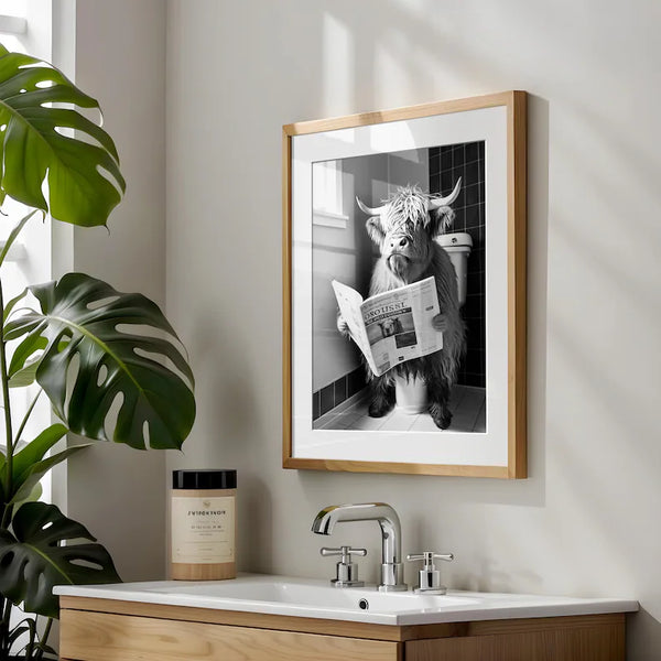 Witziges WC Poster – Toilette Wandbild – Badezimmer Deko