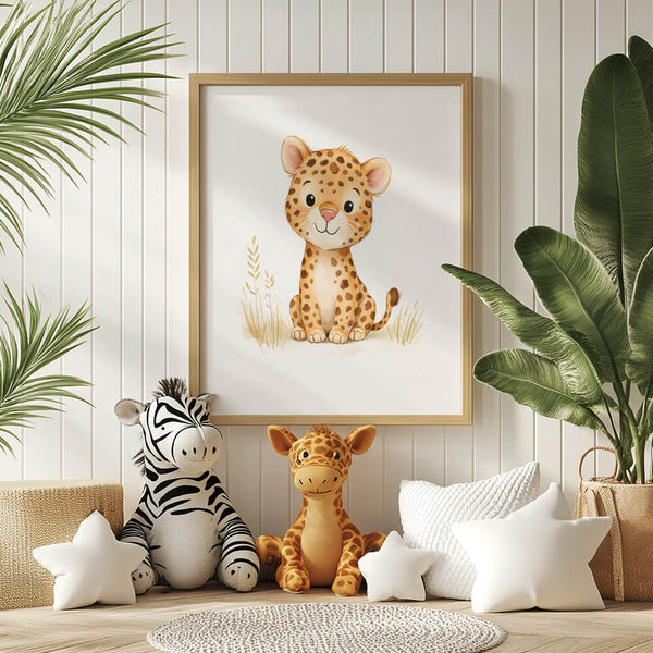 Kinderzimmer gestalten – Leopard Poster – Mädchenzimmer Bilder