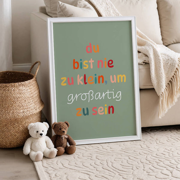 Kinderzimmer Inspiration – Spruch Poster – Babyzimmer Deko